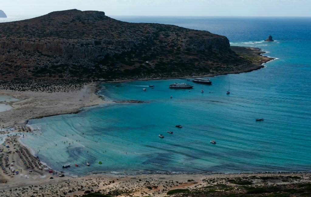 a large body of water with boats in it