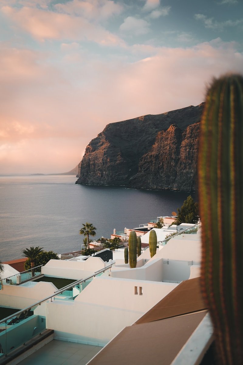a view of a body of water from a rooftop